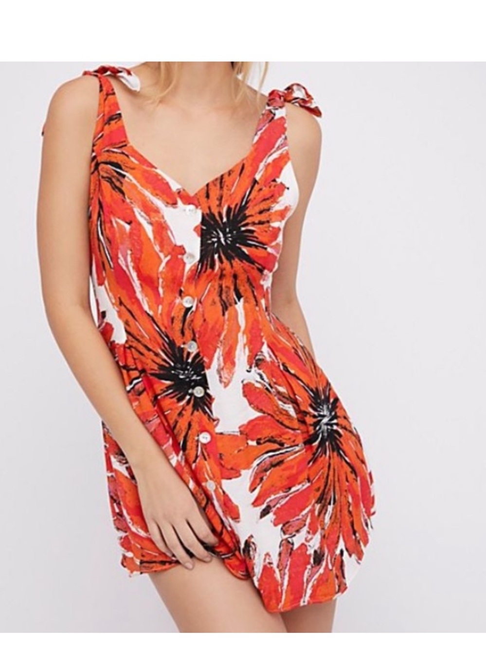 Free People Hot Dang Floral Mini Dress Medium